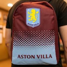 Aston Villa FC Backpack Fade Kids Adult School Office Fan Gift Official Licensed