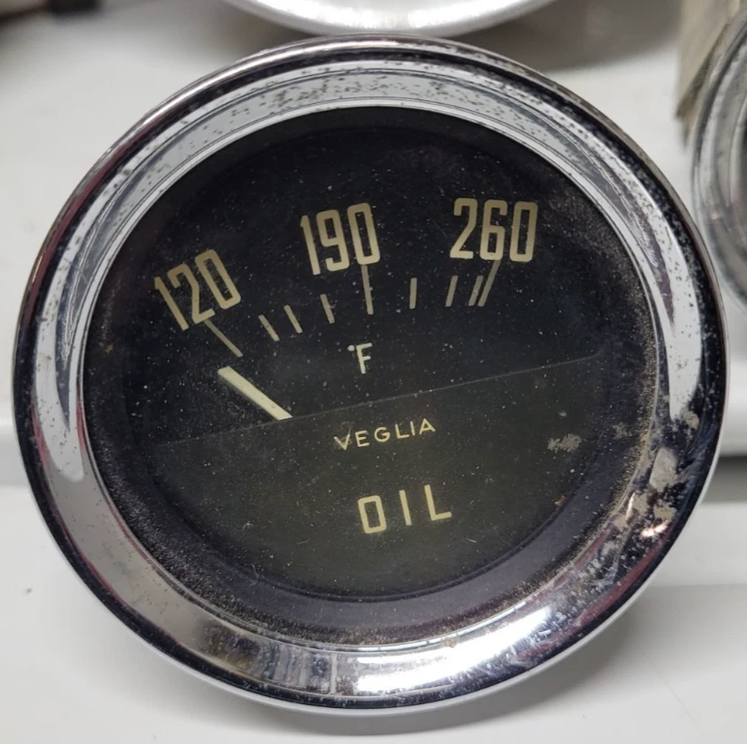 FERRARI 250 GT GTE 1960 - 1962 OIL TEMP GAUGE VEGLIA RARE - Image 2 of 3