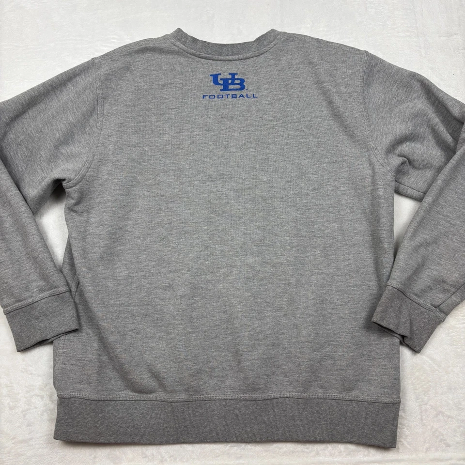 Nike University New York Buffalo Crewneck Sweatshirt L Gray Center Swoosh UB NY - Image 4 of 4
