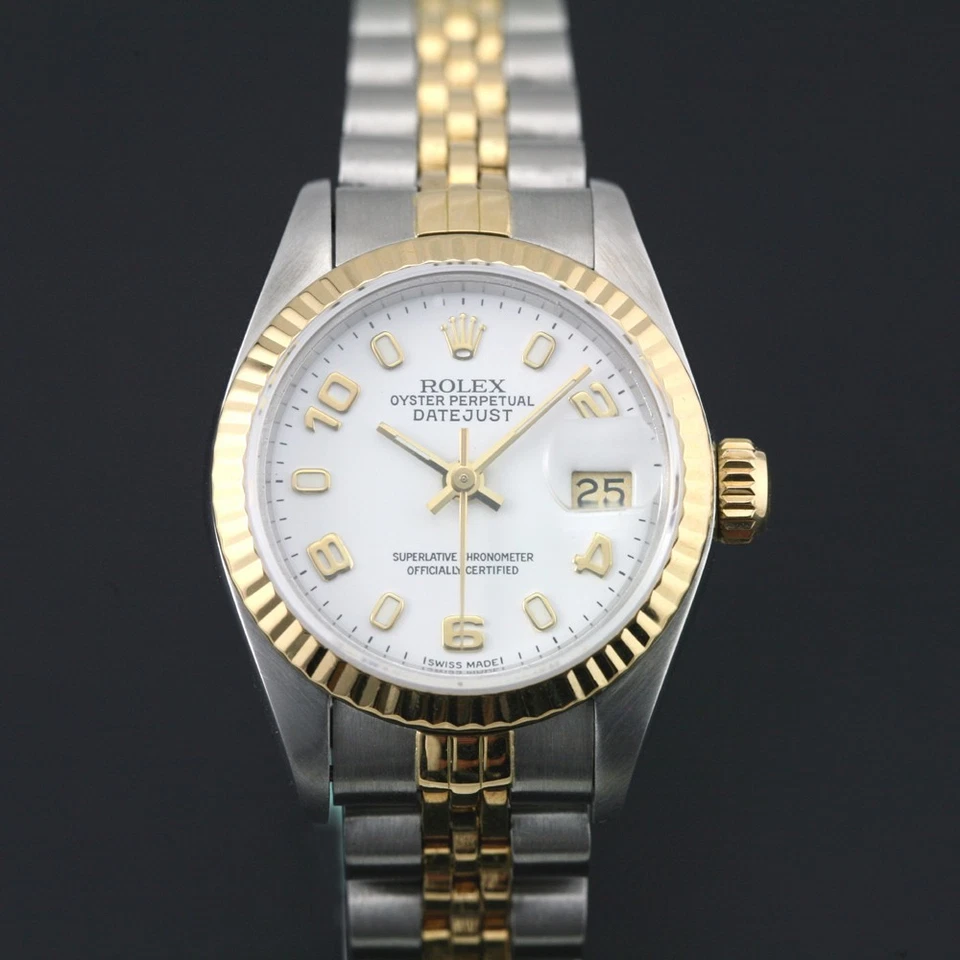 ROLEX OYSTER PERPETUAL REF 69173 CAL 2135 ARABIC NUMERALS WOMEN`S WATCH - Image 4 of 4
