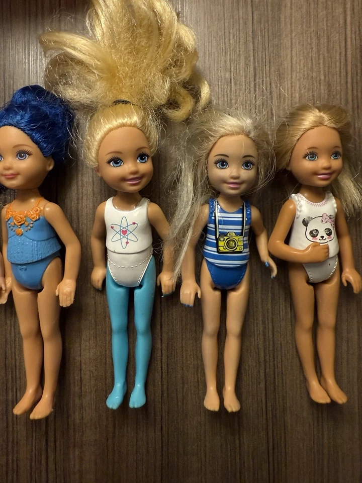 Lote de 5 bonecas Barbie Chelsea/Kelly Mattel 2015/2016 nuas - Imagem 4 de 4