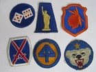 Vintage Original 6 Military WWII WW2 US Army Patch Patches