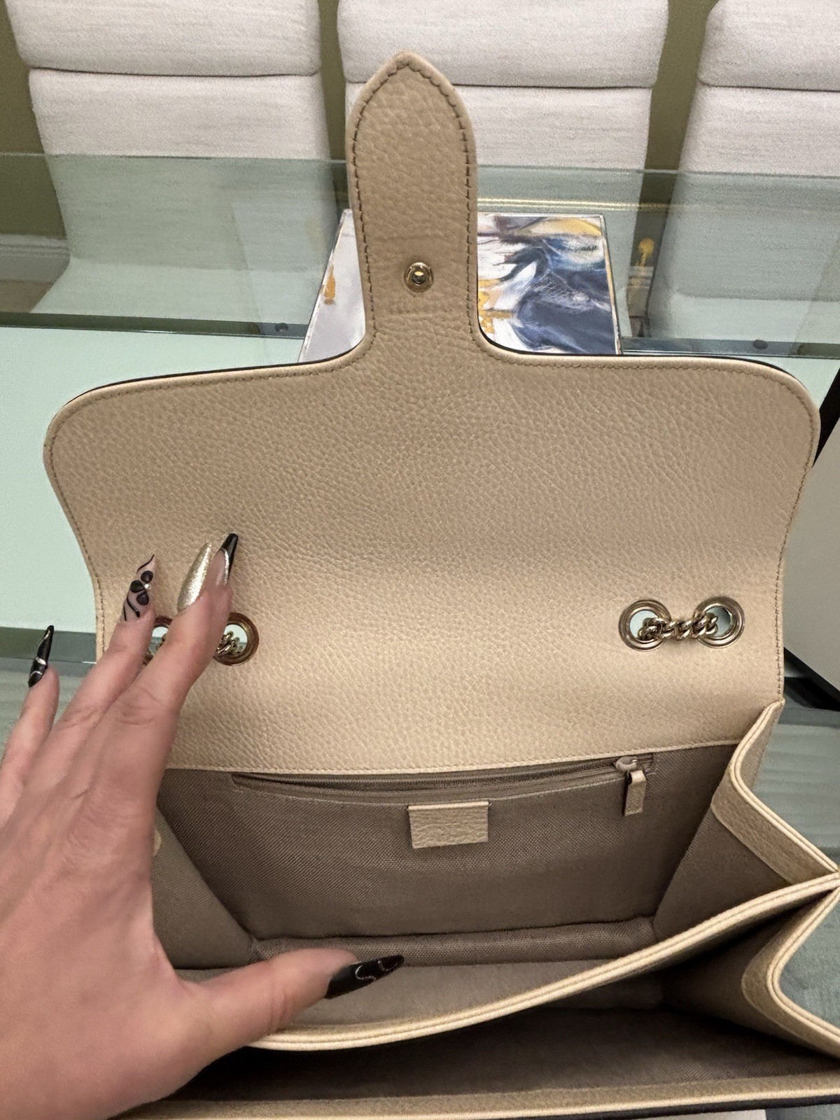 Authentic Gucci 510303 GG Interlocking Large Leat… - image 9