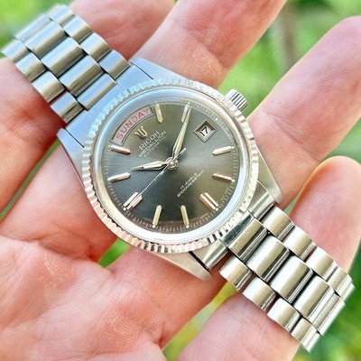 LNOS Vintage 1970s Steel 36mm Ricoh Medallion Ref:038104 Day Date - Main Image