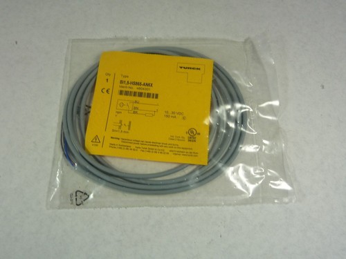 Turck Ni2-G08-AN6X Inductive Proximity Sensor, 2mm, 10-30VDC, NPN N/O Turck Ni2-G08-AN6X Inductive Proximity Sensor, 2mm, 10-30VDC, NPN N/O