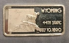 *HAMILTON MINT* 1oz .999 Silver Bullion *WYOMING* 44th State Art Bar ECC&C, Inc.