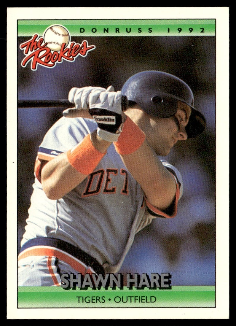 1992 Donruss The Rookies Shawn Hare Rookie Detroit Tigers #48