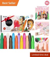 12 Color Water-Based Face Painting Kit for Kids - Fun Safe Creativity