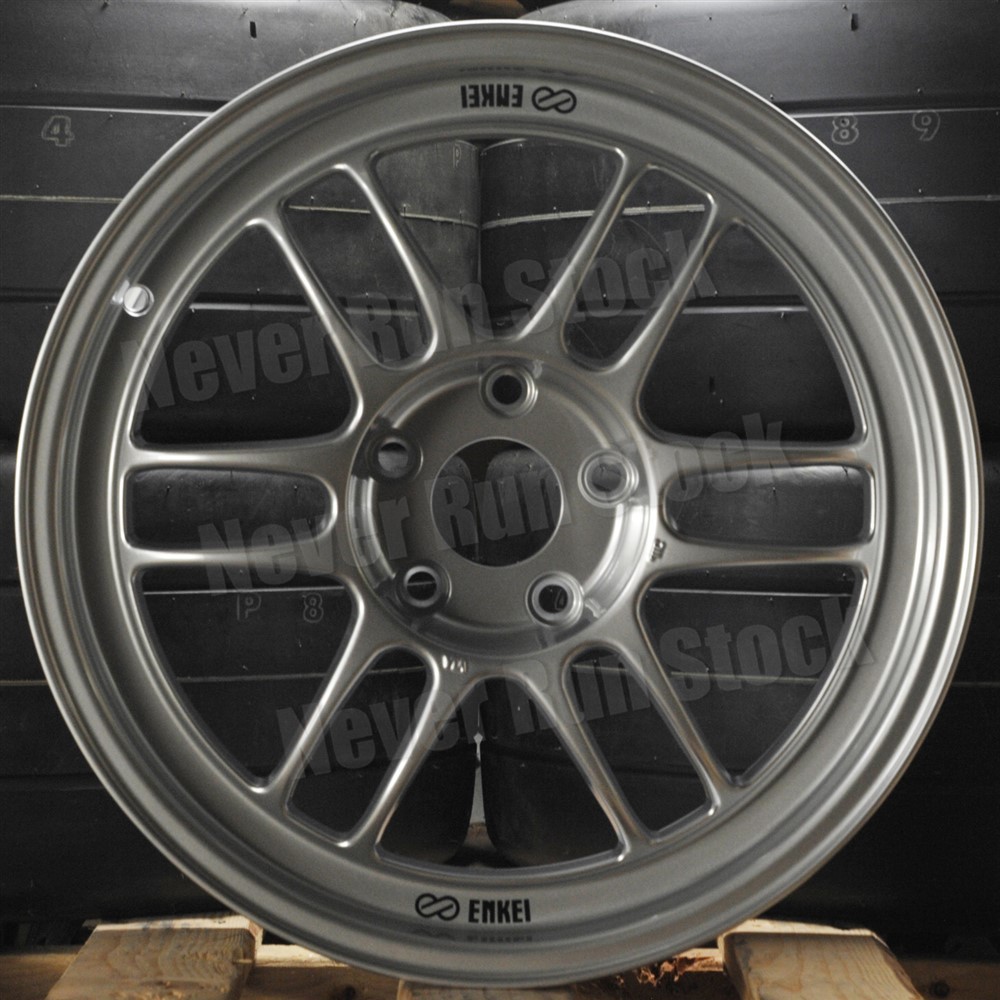 AUTHENTIC ENKEI RPF1 17x7 5x114.3 +45 OFFSET SILVER 12 SPOKES