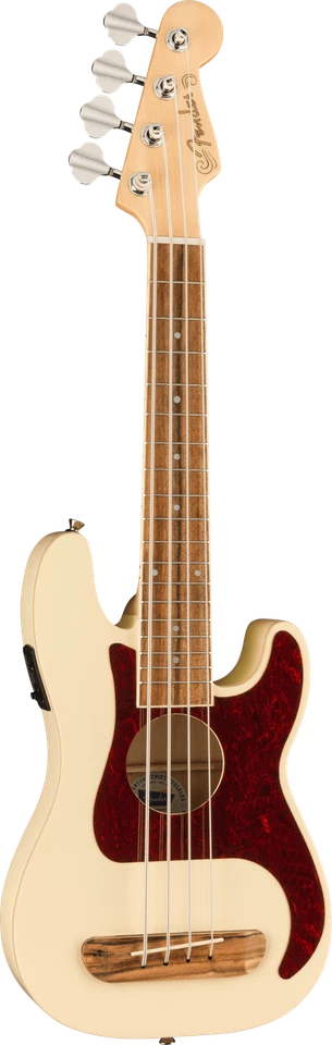 Bajo Fender Fullerton Precision Uke, Nogal FB, Blanco Olímpico Foto 2 de 4