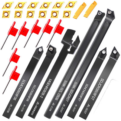 Lathe Turning Holders Threading Tools Bit-Set 21Pcs - Metal Lathe Cutting Tools