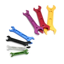 Anodized Aluminum 7 PCS Double Hose Ended AN Wrench Spanner Tool Set AN3 to AN20