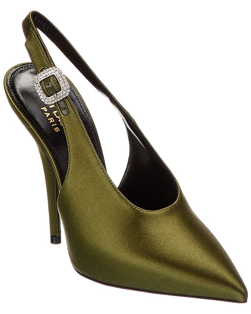 Saint Laurent Yasmeen 115 pompa slingback in raso da donna