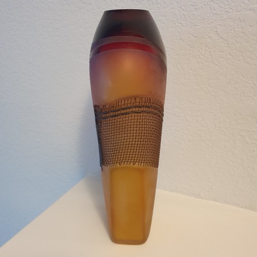 Glass Vase 11.75" Tall by Celestial Art Glass - Decorative Art Glass! - Picture 4 of 4