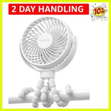 Stroller Fan Clip on for Baby, 4000mAh Rechargeable Battery Operated, Flexibl...