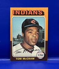 1975 Topps Baseball Tom McCraw Cleveland Indians #482