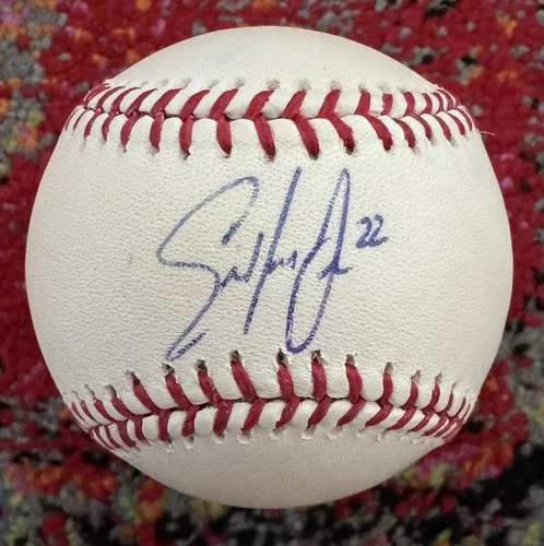 Eric Young Jr “22” Autographed OMLB Selig Baseball JSA Authentication