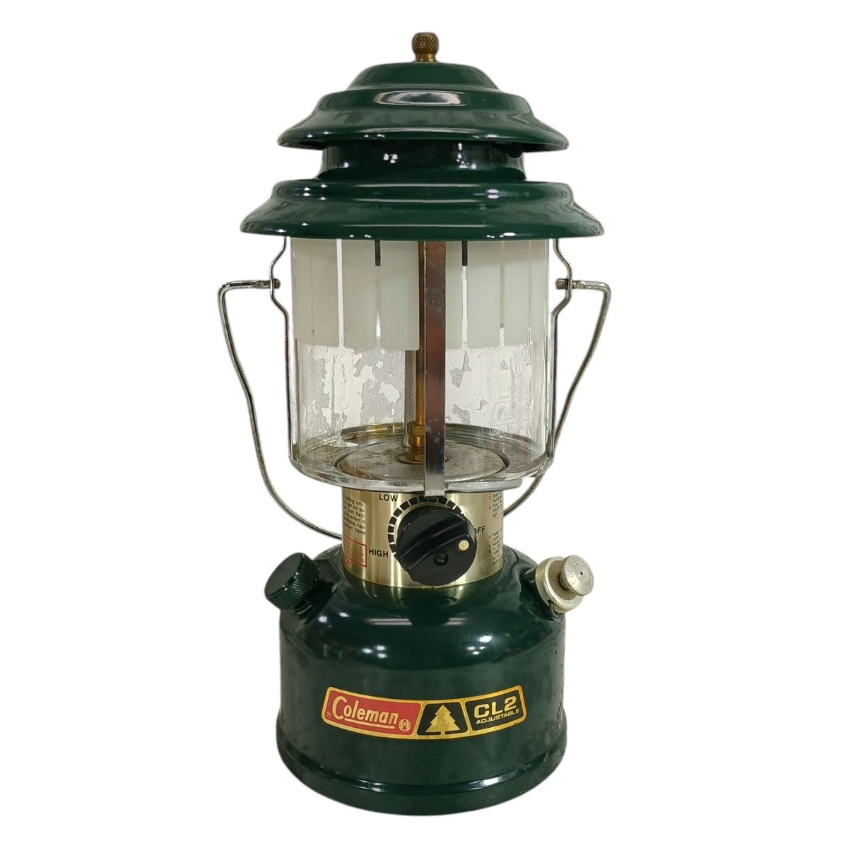 Vintage GREEN COLEMAN CL2 ADJUSTABLE LANTERN 1984 Double Mantle +