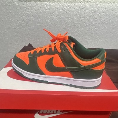 Nike Men's Low Top Athletic Sneaker Lace Up Orange/Green Colorblock