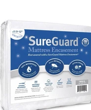 Twin XL (9-12 in. Deep) SureGuard Mattress Encasement - 100% Waterproof, Bed Bug
