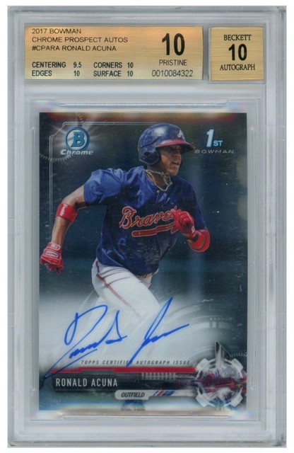 Ronald Acuña Jr. 2017 Bowman Bowman Chrome Prospect Autographs
