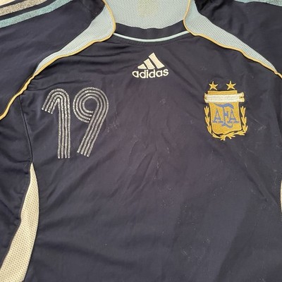 VTG Adidas Argentina Messi #19 2006 World Cup Away Jersey Navy Men