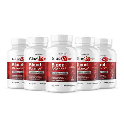 (5 Pack) Glucozone Blood Balance Support Capsules, Gluco zone (300 Capsules)