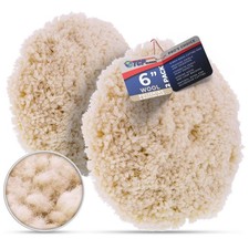 6 100 Wool Hook Loop Grip Buffing Pad For Compound Cut Polishing 2 Pack