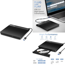 External CD/DVD Drive for Laptop, USB 3.0 CD DVD Player Portable /-RW Burner CD