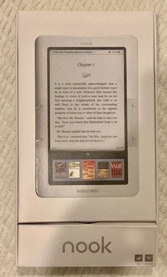 Barnes Noble Bnrz100 01 3g Wi Fi Nook E Book Reader White Gray