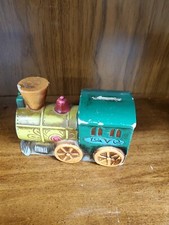 Ancienne banque de monnaie locomotive train d'amour hippie craie R Dakin années 60 Japon