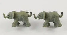 Elephant Cufflinks--Nature Animal African Safari Zoo Wildlife Endangered 