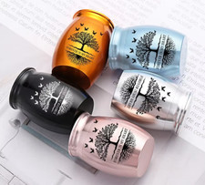 3 4cm Urn Jar Cremation Mini Ash Holder Metal Memorial Gift Keepsake Pet Human