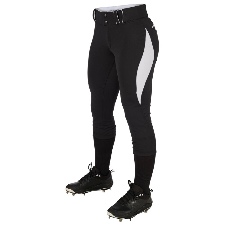 Pantalon De Softball Champro Pour Fille - Noir, Taille S, Stretch - Idéal Baseball