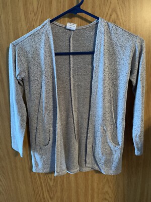 Girls Wonder Nation Open Front Gray Cardigan Size XS 4-5 Super Cute Formal