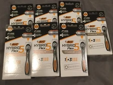 7 Packs Bic Hybrid Flex 5 Razor Titanium Refill Cartridges 3 Refills per Pack