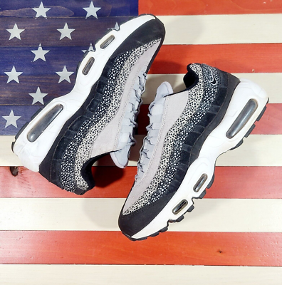 Nike Air Max 95 Premium Black Wolf Grey White Running Shoe [807443 Nike Air Max 95 Premium Black Wolf Grey White Running Shoe [807443