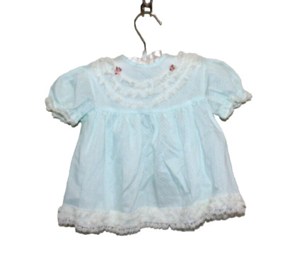 Toddletime Girls Dress 18m Blue White Polka Dots Frilly Photoshoot Outfit CUTE