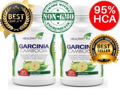 2 Pack GARCINIA CAMBOGIA 95% HCA 3000mg Daily Weight Loss Diet Pills Fat Burner