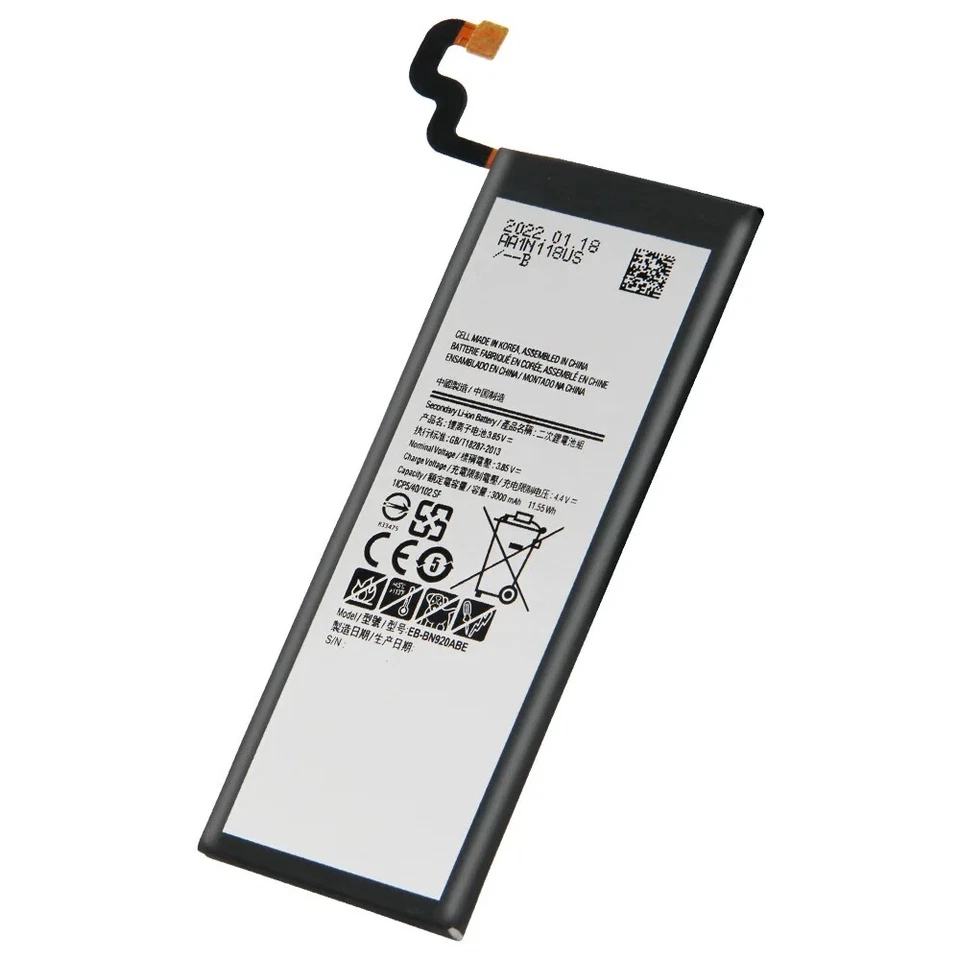Batería Interna 3000mAh Para Samsung Galaxy Note 5 EB-BN920ABE N920 N920V Foto 3 de 4