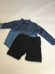 boys black denim shirt