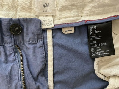 Mens H \u0026 M Chino Golf Shorts Blue Size 