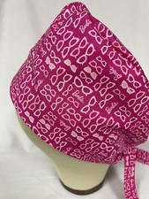 Men/Women Surgical Scrub Cap Lined B Doll Hot Pink 100 Cotton