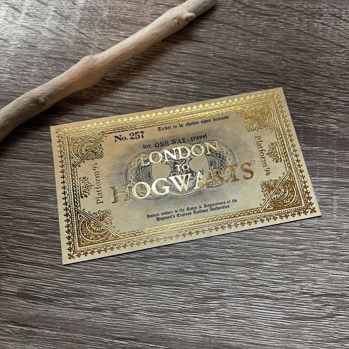Harry Potter London to Hogwarts Tickets Cards - Gold foil | eBay