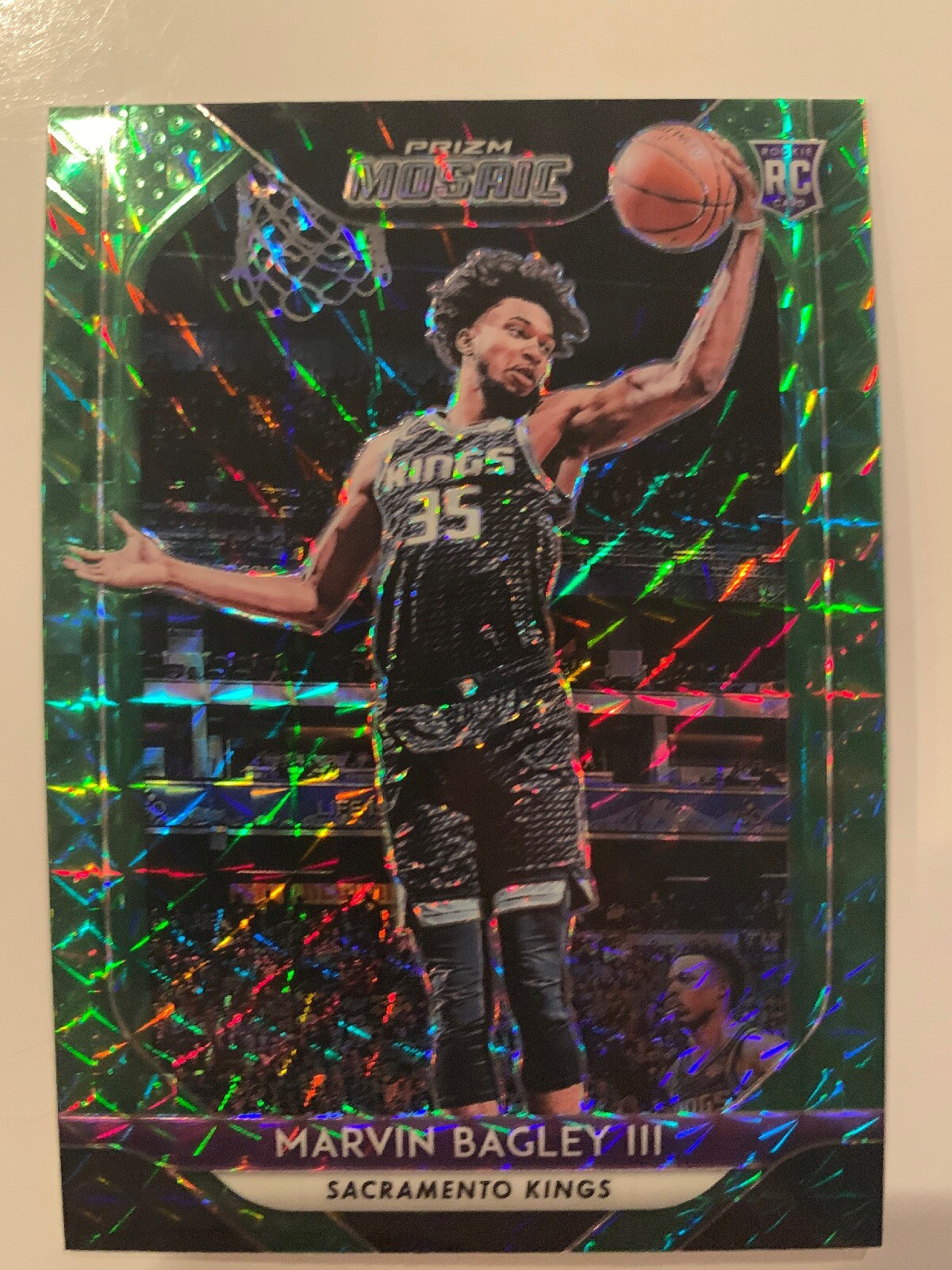2018-19 Panini Mosaic Prizm Marvin Bagley III Green Refractor Kings RC Rookie