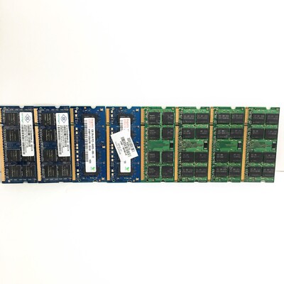 Pc Ram Lot 8x Mixed Lot of DDR2 RAM (4x 1GB + 4x 512MB) PC2-6400S 800MHz Laptop ...