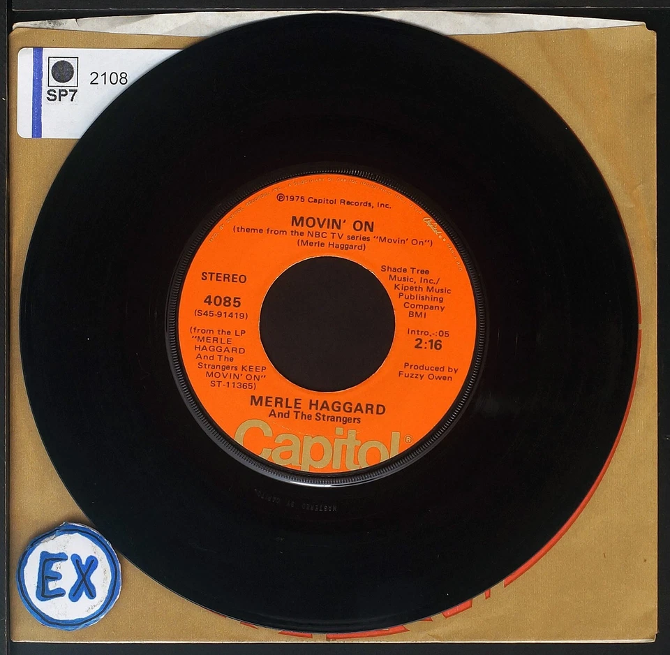 Merle Haggard - Here In Frisco - 7" single 45rpm record - Image 2 of 3