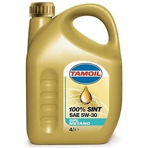Tamoil 100% Sint SAE 5W30 Olio motore GPL e metano 4 LT