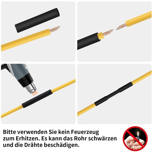 Juego de surtido de tubos retráctiles de 460 piezas Tubo aislante de tubos retráctiles de cable - Imagen 5 de 11