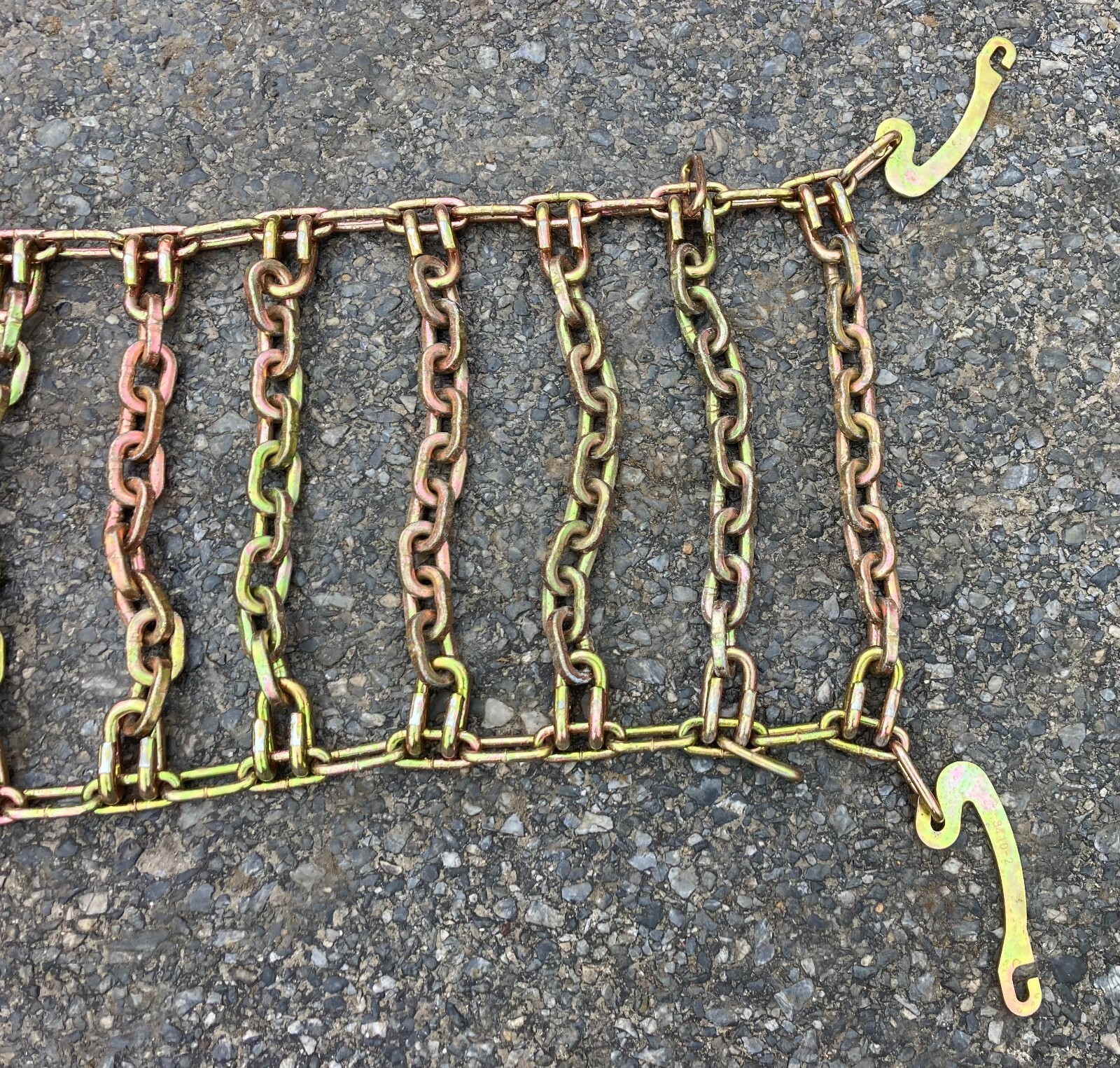 (Pair of 2) 2LINK Tire Chains for 10X16.5 Skid Steer Tires1016.5 Tire Chains eBay